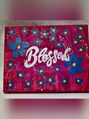 Original Acrylic Painting "Blessed Flowers" 10" X 8" X 1/2" BY-Monica F. Wells